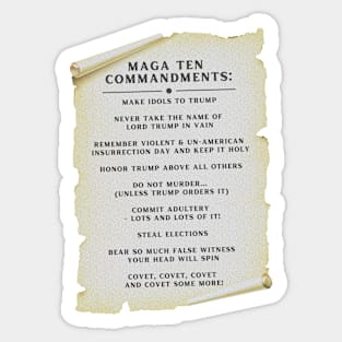 MAGA Ten Commandments Sticker